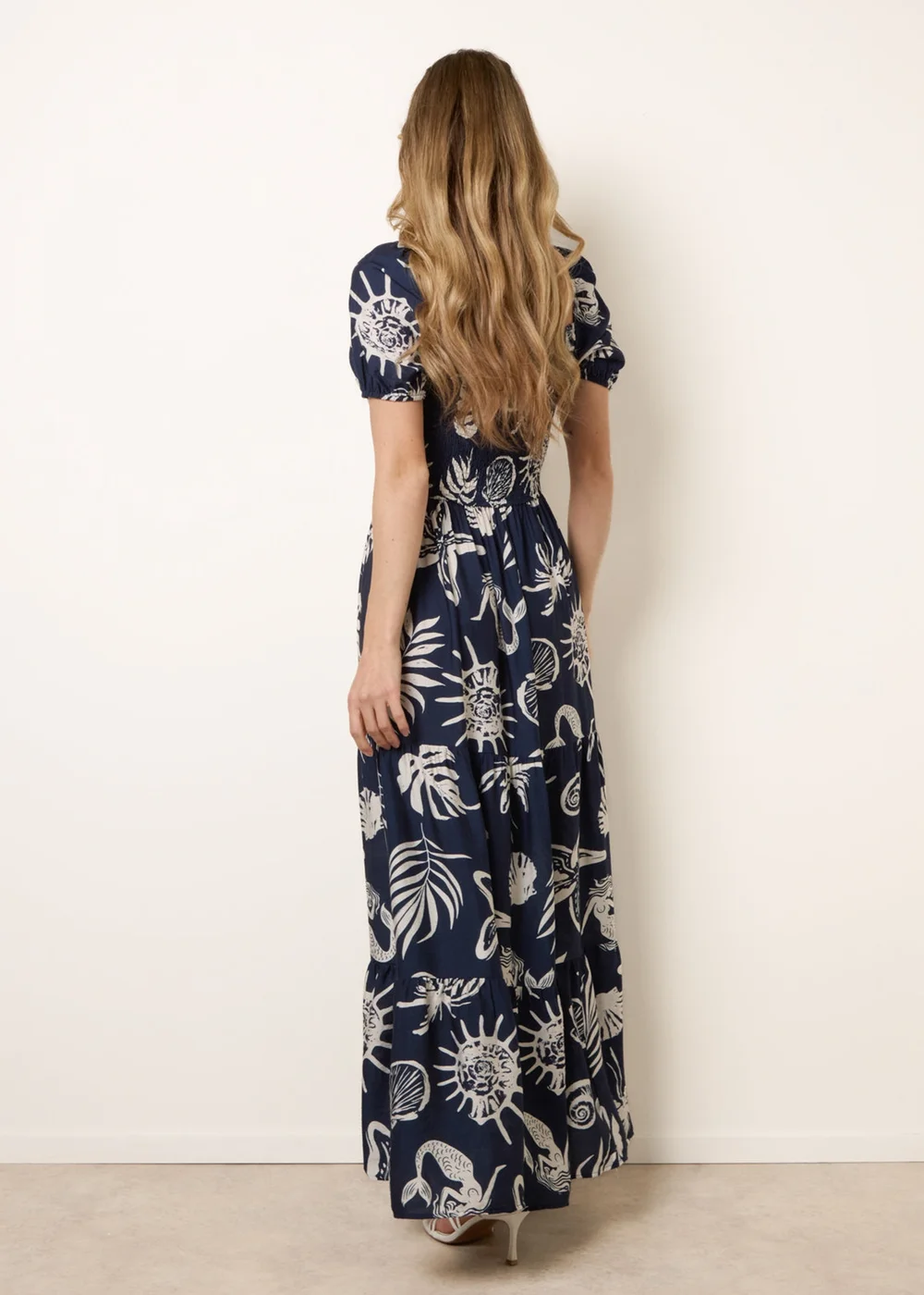 Blue Vanilla Navy Knot Front Puff Sleeve Dress - XL Image 4