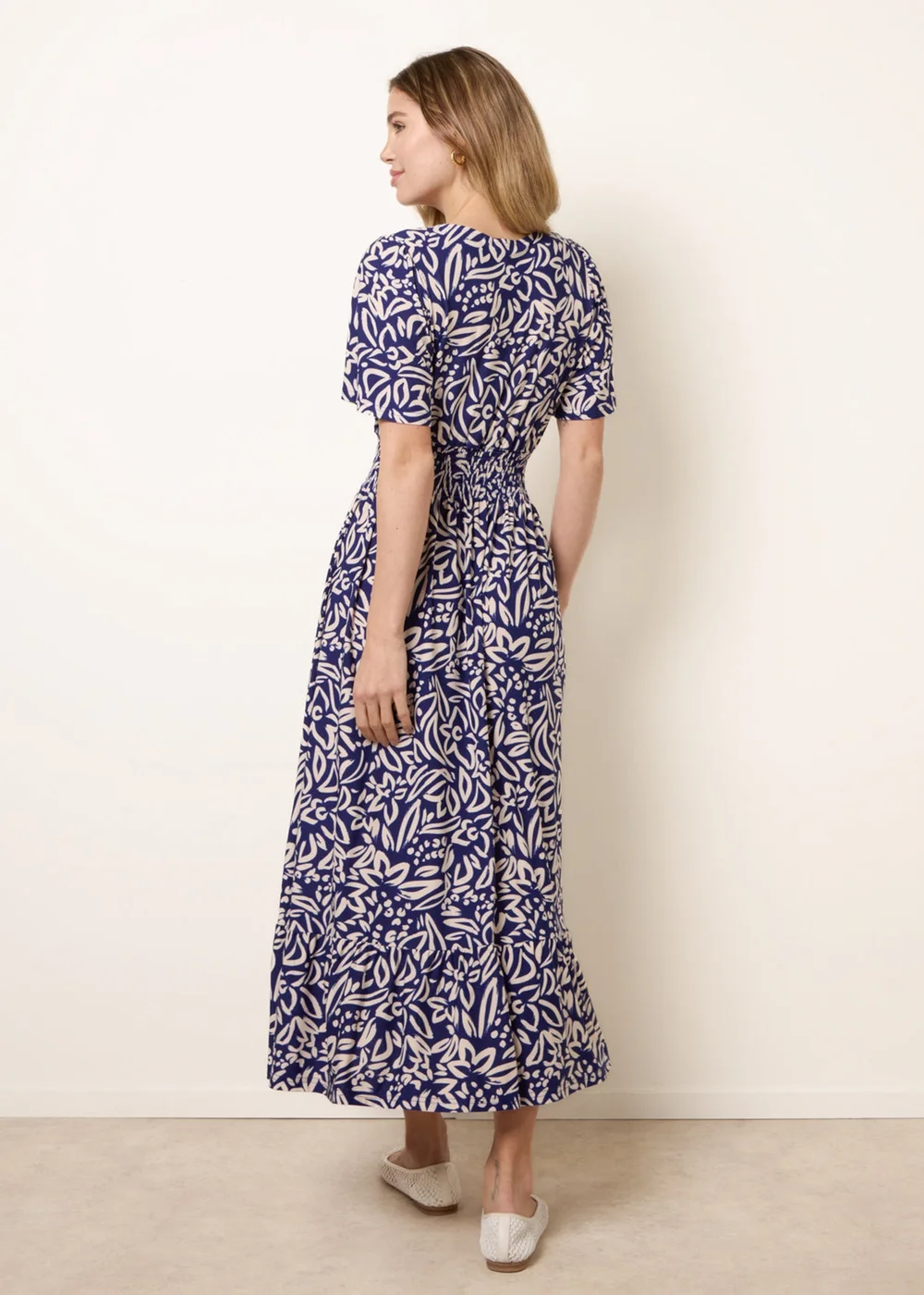 Blue Vanilla Blue Wrap Front Midi Dress - M Image 4