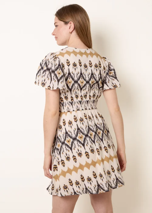 Blue Vanilla Stone Embroidered Wrap Front Mini Dress - M/L Image 4