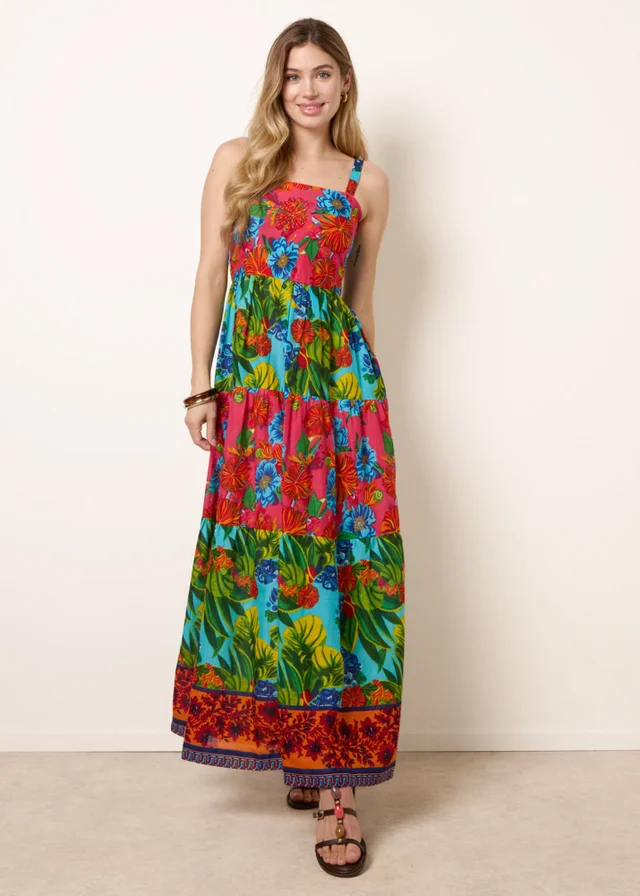 cheap summer maxi dresses uk Midi Dress Floral Summer Maxi Dresses Uk Floaty, Floral Summer Midi Dress With Pockets, Cotton Beach Dress