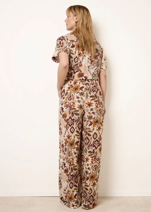 Blue Vanilla Brown Paisley Print Trousers - S Image 4