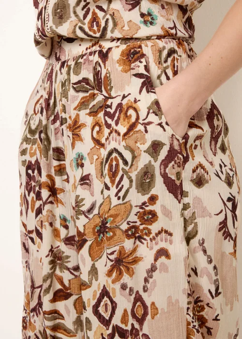 Blue Vanilla Brown Paisley Print Trousers - S Image 3