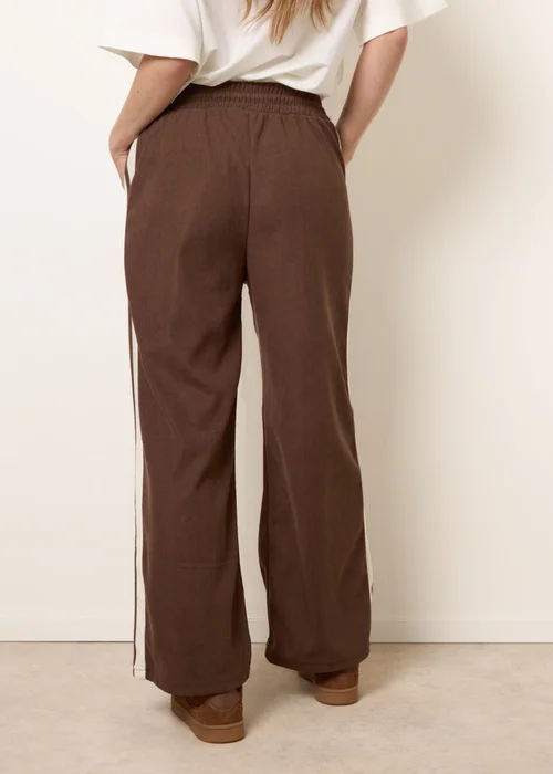 Blue Vanilla Brown Corduroy Side Stripes Trousers - L Image 4