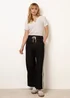 Blue Vanilla Black Corduroy Side Stripes Trousers - S Image 1