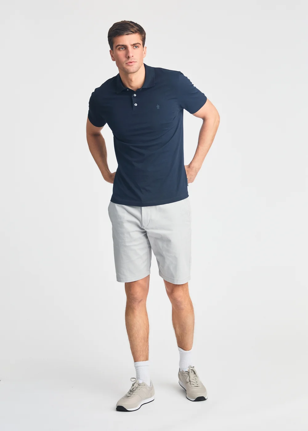 French Connection Blue 2 Pack Cotton Chino Shorts - M Image 6