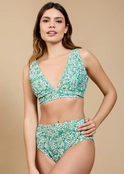 Little Mistress Green Print Tie Back Bikini Top By Vicky Pattison - 8 Image 4