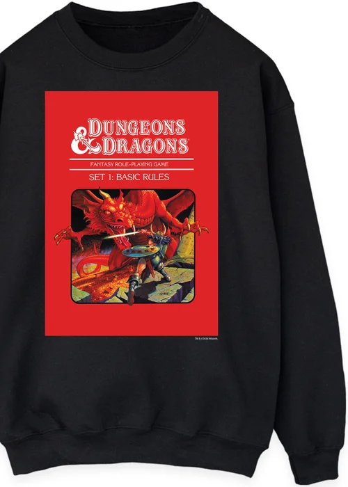 Spiral Galaxy Dungeons & Dragons Basic Rules Black Graphic Sweatshirt - XL Image 2