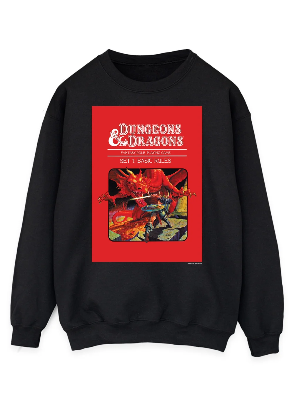 Spiral Galaxy Dungeons & Dragons Basic Rules Black Graphic Sweatshirt - XL Image 1
