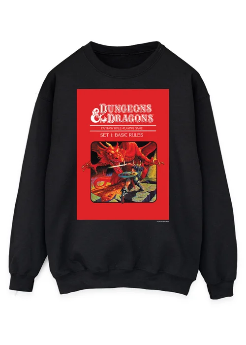 Spiral Galaxy Dungeons & Dragons Basic Rules Black Graphic Sweatshirt - XL Image 1
