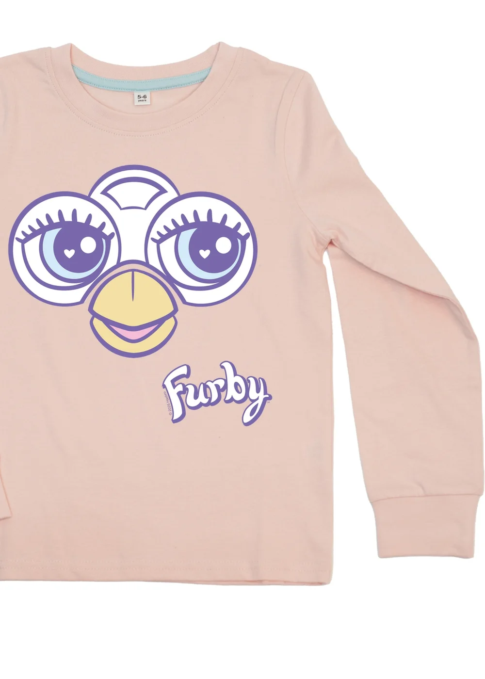 Ada & Ted Furby Face Girls Pink Graphic Pyjamas (3-8 Years) - 7-8 Yrs Image 2