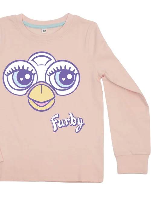 Ada & Ted Furby Face Girls Pink Graphic Pyjamas (3-8 Years) - 7-8 Yrs Image 2