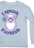 Ada & Ted Furby I Speak Furbish Girls Blue Graphic Pyjamas (3-8 Years) - 3-4 Yrs Image 2