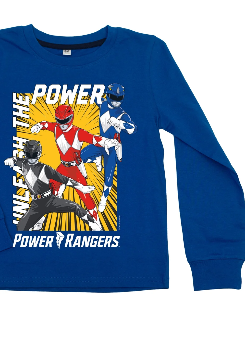 Ada & Ted Power Rangers Unleash The Power Boys Blue Graphic Pyjamas (3-8 Years) - 7-8 Yrs Image 2
