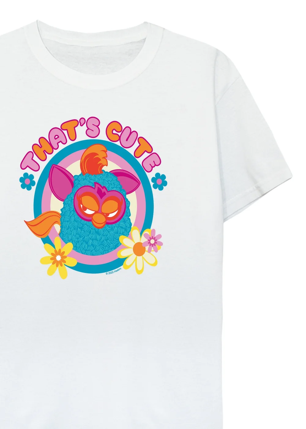 Ada & Ted Furby Cute Girls White Graphic T-Shirt (3-13 Years) - 12-13 yrs Image 2