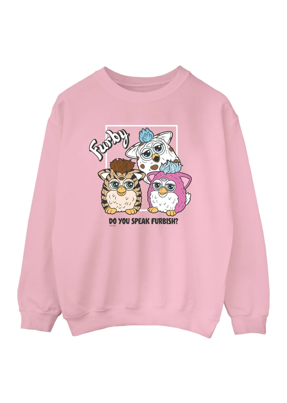 Ada & Ted Furby Do You Speak Furbish Girls Pink Graphic Sweatshirt (3-13 Years) - 3-4 Yrs Image 1