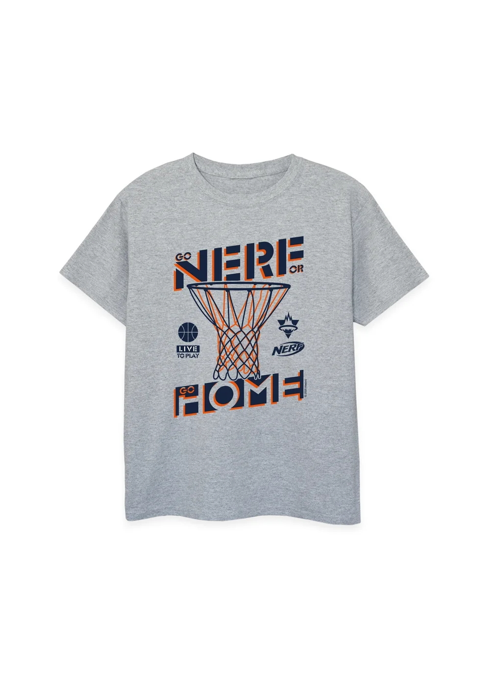 Ada & Ted Nerf Go Home Boys Grey Graphic T-Shirt (3-13 Years) - 7-8 Yrs Image 1