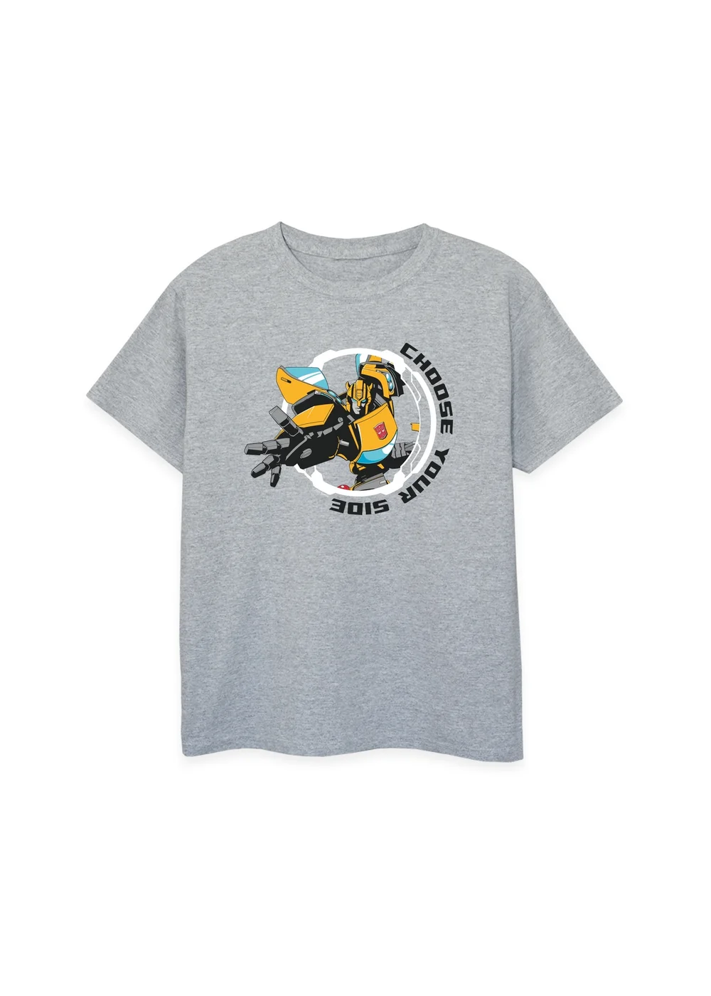 Ada & Ted Transformers Choose Your Side Boys Grey Graphic T-Shirt (3-13 Years) - 12-13 yrs Image 1