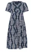 Yours Curve Navy Blue Paisley Tiered Maxi Dress - 18 Image 5