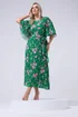 Yours London Curve Green Floral Pleated Maxi Dress - 24 Image 1