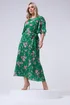 Yours London Curve Green Floral Pleated Maxi Dress - 24 Image 2
