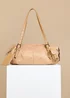 Little Mistress Camel Faux Suede Shoulder Bag - One Size Image 3