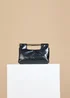 Little Mistress Black Metal Bar Clutch Bag - One Size Image 1