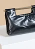 Little Mistress Black Metal Bar Clutch Bag - One Size Image 2