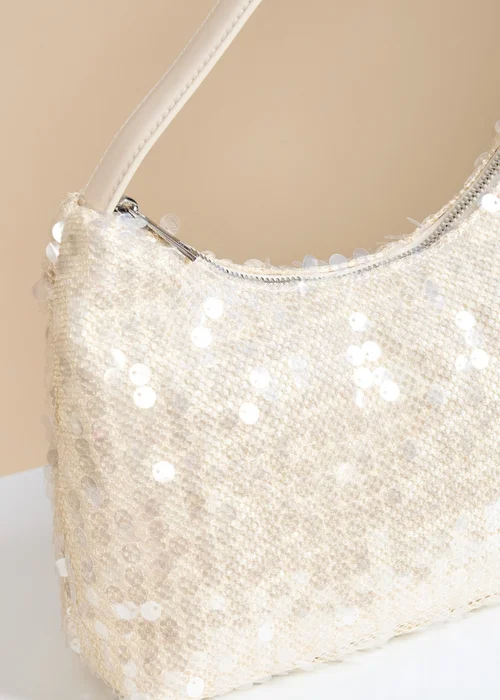 Little Mistress Pearly Shimmer Sequin Shoulder Bag - One Size Image 3