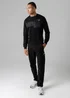 Firetrap Black Regular Fit Cotton Rich Crew Neck Sweatshirt With Chest Pocket - S Image 4