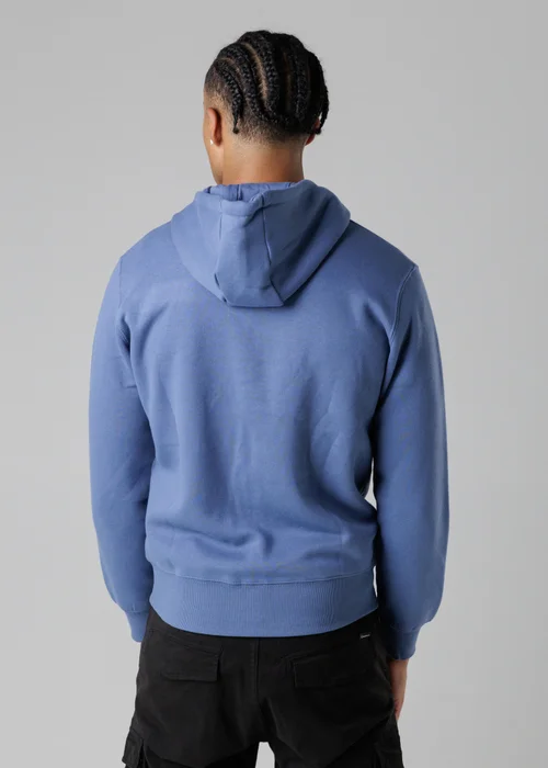 Firetrap Light Blue Regular Fit Cotton Rich Zip Through Hoody With Drawstring - S Image 2