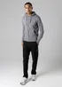 Firetrap Grey Regular Fit Cotton Rich Zip Through Hoody With Drawstring - S Image 4