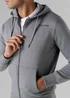 Firetrap Grey Regular Fit Cotton Rich Zip Through Hoody With Drawstring - S Image 3