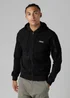 Firetrap Black Regular Fit Cotton Rich Zip Through Hoody With Sleeve Pocket - S Image 1