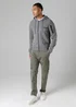 Firetrap Dark Grey Regular Fit Cotton Rich Zip Through Hoody With Sleeve Pocket - S Image 4