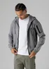 Firetrap Dark Grey Regular Fit Cotton Rich Zip Through Hoody With Sleeve Pocket - S Image 3