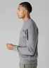 Firetrap Grey Regular Fit Cotton Rich Crew Neck Sweatshirt With Sleeve Pocket - S Image 3