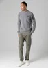 Firetrap Grey Regular Fit Cotton Rich Crew Neck Sweatshirt With Sleeve Pocket - S Image 4