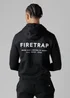 Firetrap Black Regular Fit Zip Through Fleece Hoody With Drawstrings - S Image 2