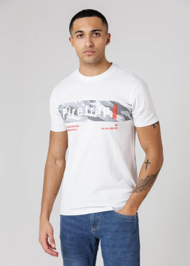 Firetrap Multi 3 Pack Regular Fit Cotton Graphic Crew Neck T-Shirts
