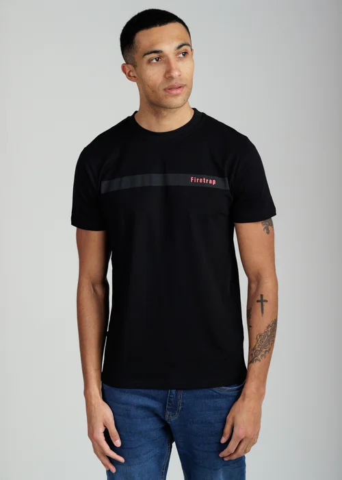 Firetrap Multi 3 Pack Regular Fit Cotton Crew T-Shirts - S Image 4