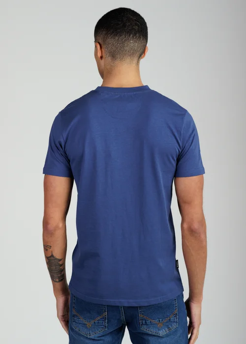 Firetrap Dark Blue Regular Fit Cotton Graphic Crew T-Shirt - S Image 2