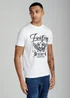 Firetrap White Regular Fit Cotton Graphic Crew T-Shirt - S Image 3