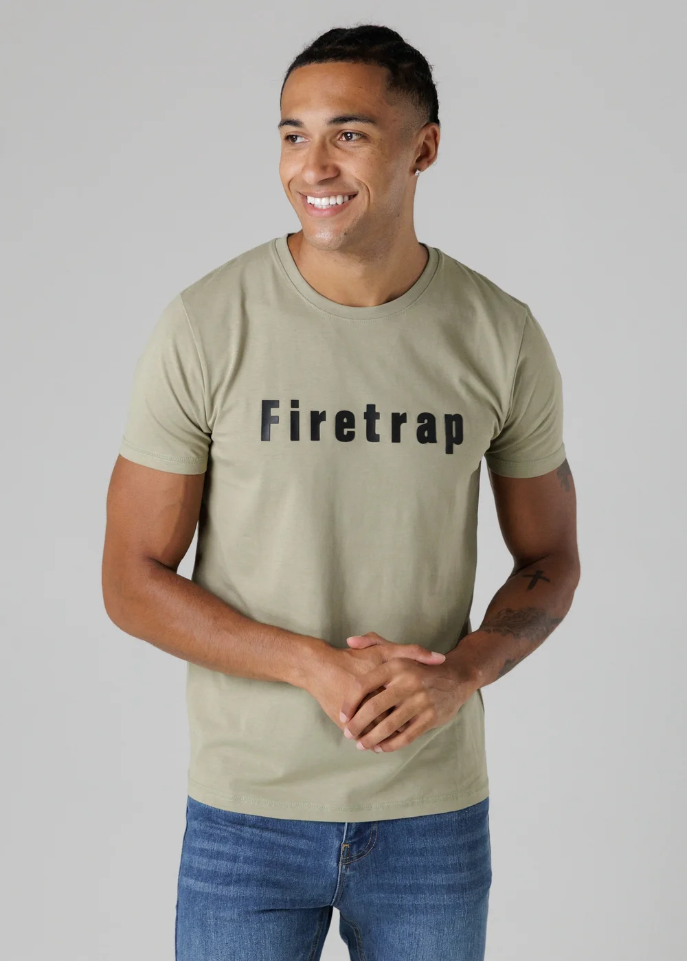 Firetrap Multi 4 Pack Regular Fit Cotton Logo Tees - L Image 5