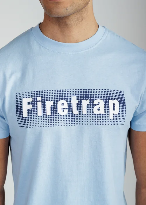 Firetrap Multi 3 Pack Regular Fit Cotton Graphic Crew Neck T-Shirts - S Image 3
