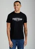 Firetrap Black 3 Pack Regular Fit Cotton Graphic Crew Neck T-Shirts - S Image 4