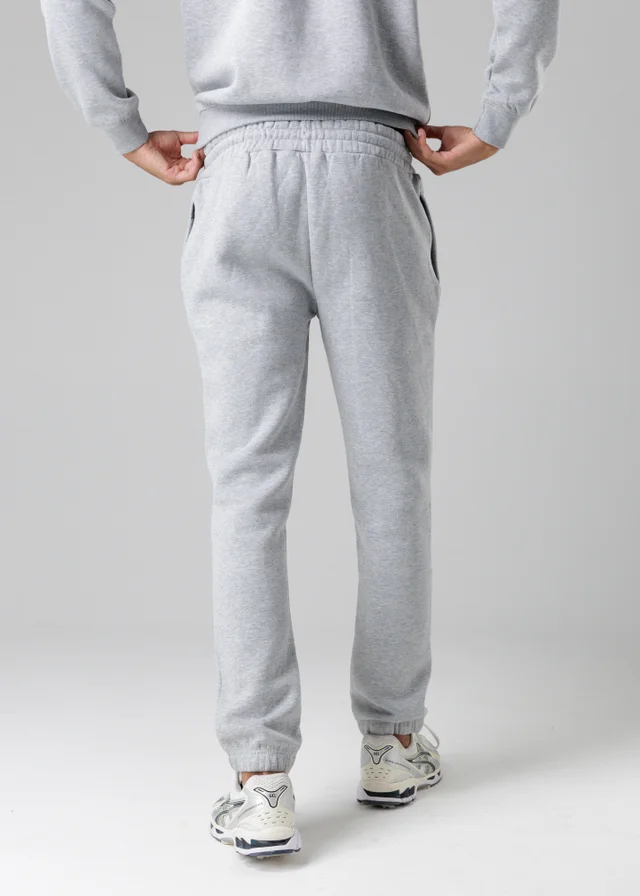 Firetrap Light Grey Cotton Rich Brushed Fleece Joggers With Zip Pockets