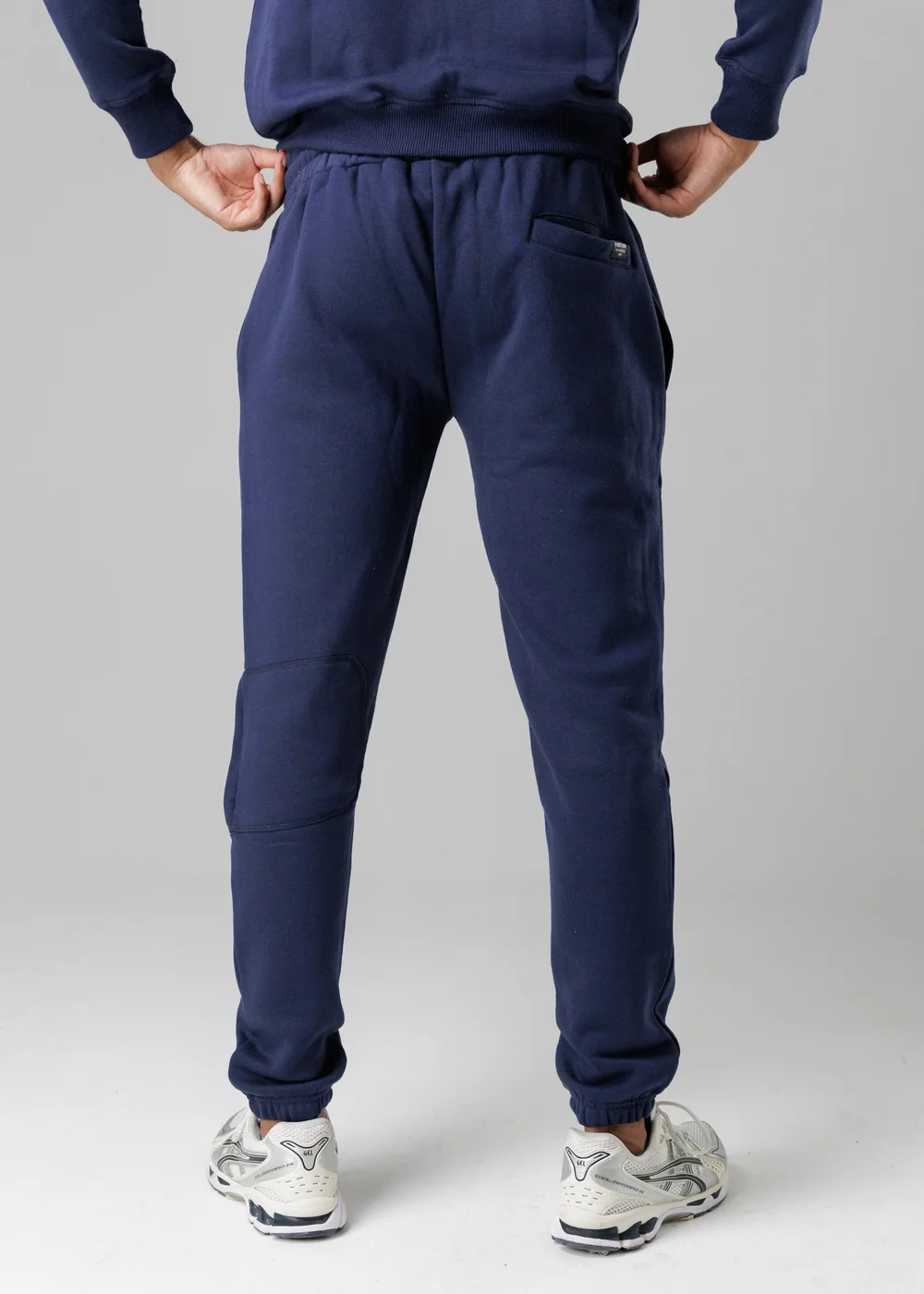Firetrap Dark Blue Regular Fit Cotton Blend Fleece Joggers With Drawstring Waist - S Image 2