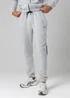 Firetrap Light Grey Regular Fit Cotton Blend Fleece Joggers With Drawstring Waist - S Image 1