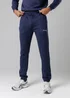 Firetrap Dark Blue Cotton Rich Brushed Fleece Joggers With Logo Strip Detail - S Image 1