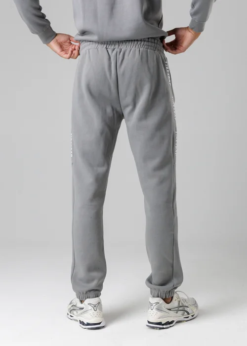 Firetrap Dark Grey Cotton Rich Brushed Fleece Joggers With Logo Strip Detail - S Image 2